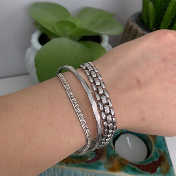 Vintage Monet silver Bangle - Picture 8 of 9